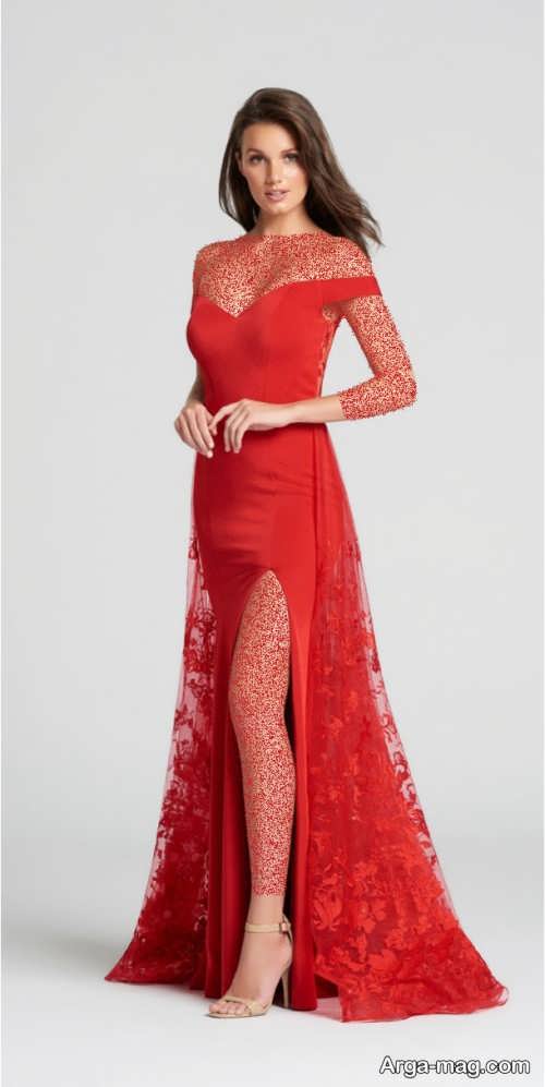مدل لباس مجلسی شیک و قرمز