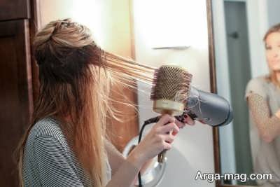 صاف کردن مو با سشوار