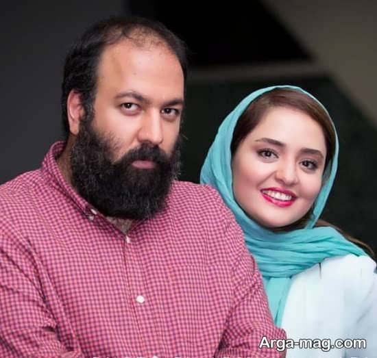 علی اوجی در کنار همسرش