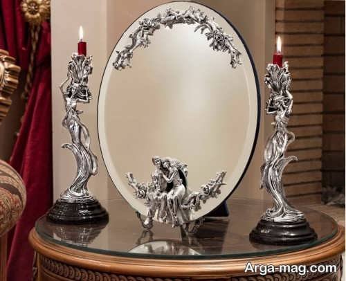 طرح آینه و شمعدان عروس