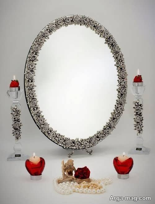 مدل آینه و شمعدان عروس طلایی