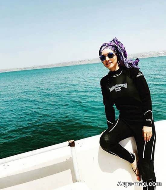شهرزاد کمال زاده با لباس غواصی