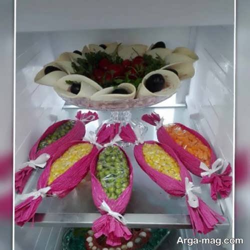تزئین جالب سبزیجات یخچال عروس