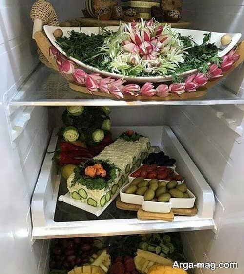 مدل تزیین سبزیجات یخچال عروس