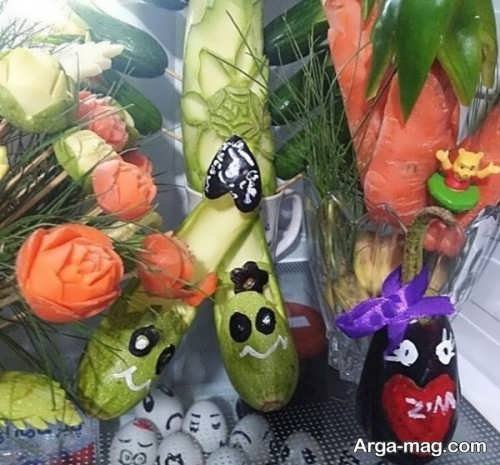 ایده تزیین سبزیجات یخچال عروس