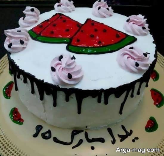 تزیینات زیبای کیک برای شب یلدا