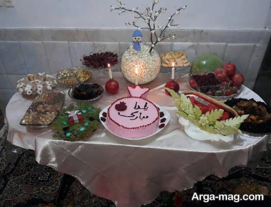 تزیینات ساده منزل برای شب یلدا