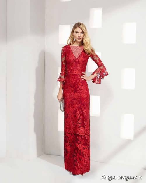 مدل لباس مجلسی زیبا و قرمز 