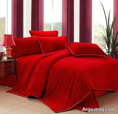 روکش تخت خواب ساده و قرمز 