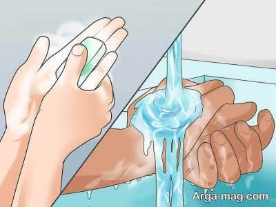 شستشوی دست ها قبل از مصرف پماد باکتروبان