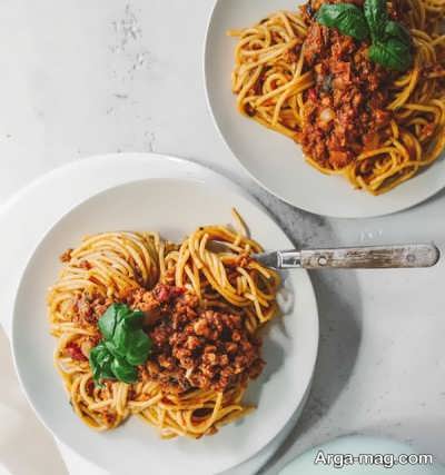 آموزش تهیه اسپاگتی بدون گوشت