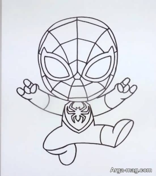 طراحی مرد عنکبوتی کودکانه