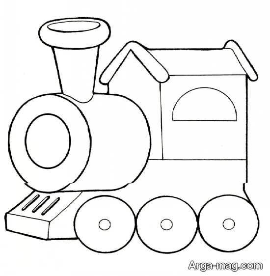 ساده ترین نقاشی و رنگ آمیزی قطار