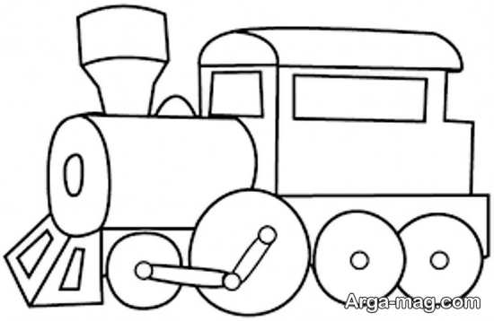 نقاشی و رنگ آمیزی قشنگ قطار