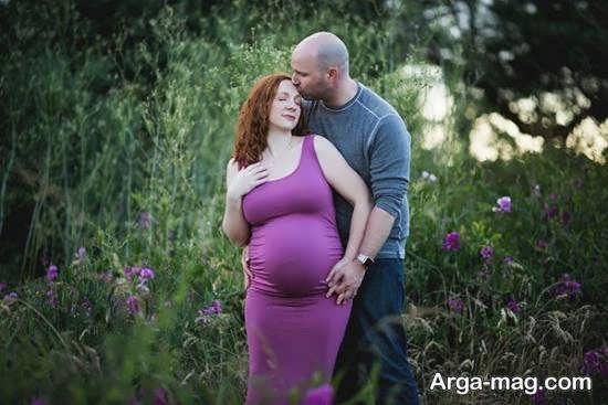 ژست عکس بارداری دو نفره متفاوت
