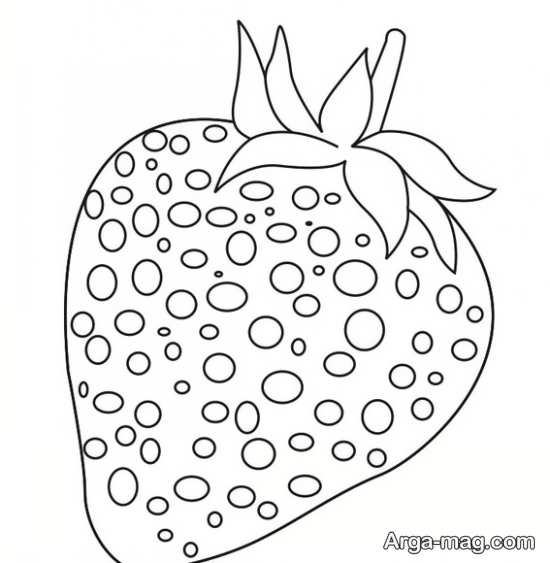 تصویر جذاب از نقاشی میوه توت فرنگی