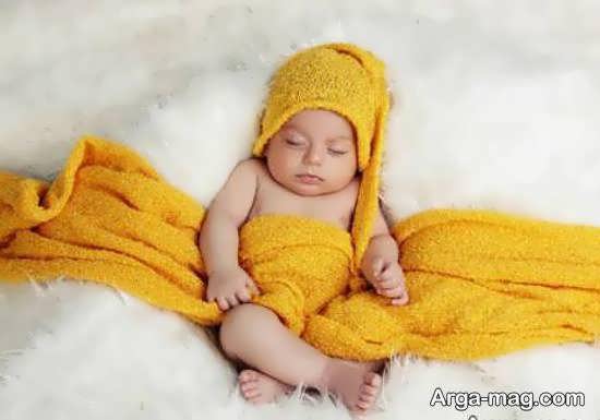 ایده هایی شیک و زیبا از فیگور عکس کودک در منزل هنگام خواب