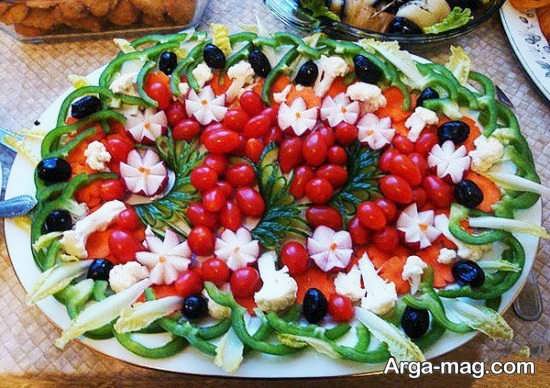 دیزاین بهترین سالاد با گوجه گیلاسی