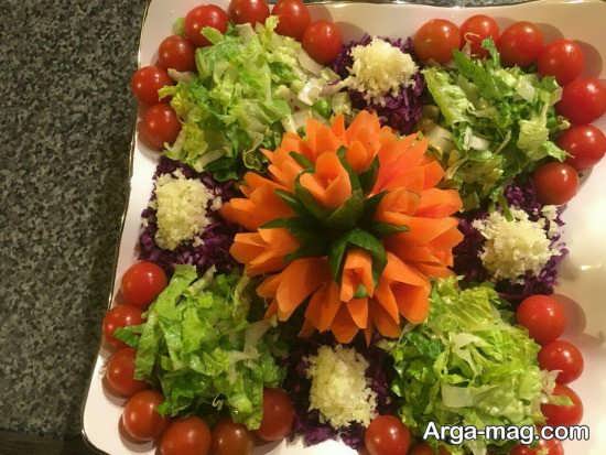 دیزاین چشمگیر سالاد با گوجه گیلاسی