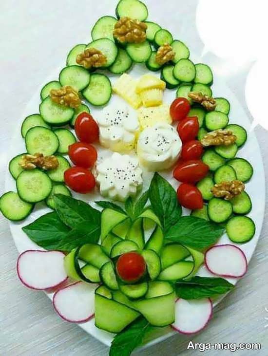 تزیین شیک سالاد با گوجه گیلاسی