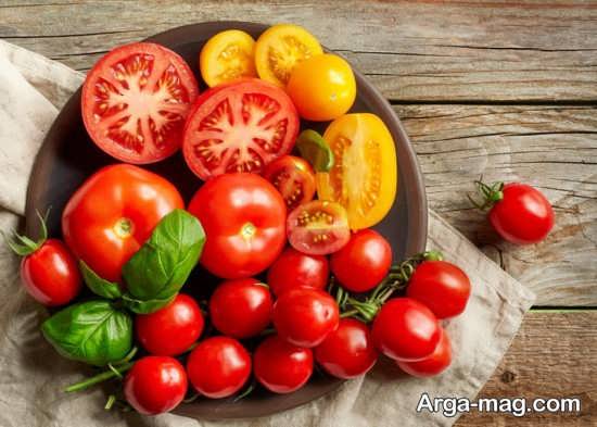 دیزاین متنوع سالاد با گوجه گیلاسی