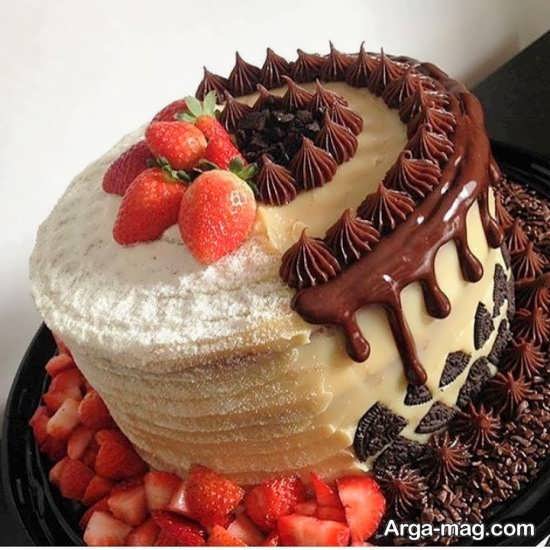 دیزاین کیک با شکلات با روشی زیبا 