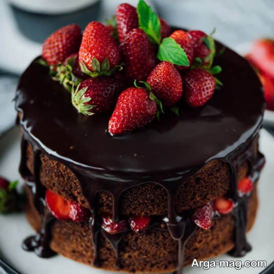 دیزاین خوشمزه کیک با شکلات