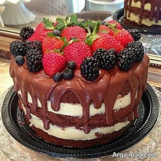 دستور تزیین کیک با شکلات 