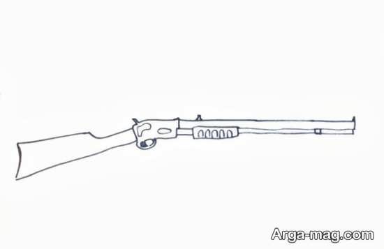 نقاشی ساده تفنگ