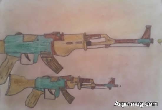 نقاشی تفنگ