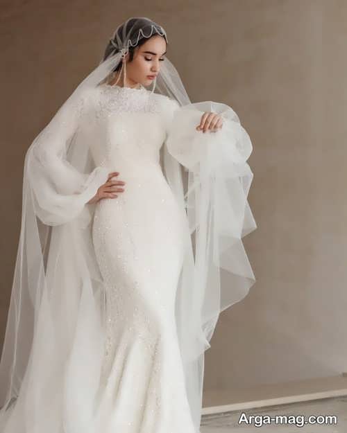 لباس عروس ساده و لبنانی 