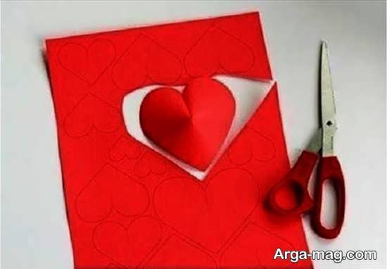 ساخت قلب قرمز کاغذی