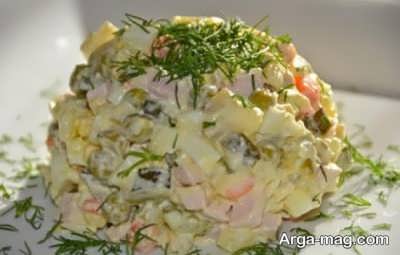 روش تهیه سالاد روسی 