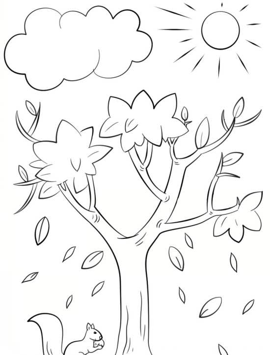 نقاشی درخت برای بچه ها 
