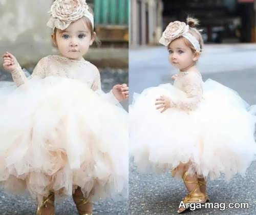 مدل لباس عروس کودک شیک 