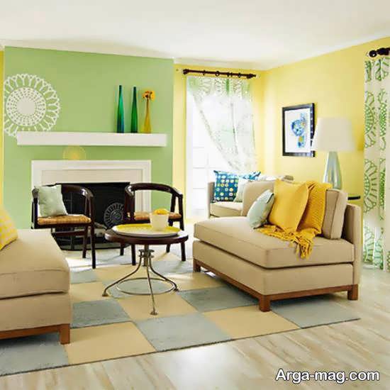 ایده های دیزاین داخلی خانه با به کارگیری رنگ زرد