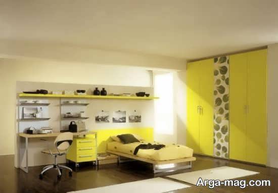 انواع دیزاین داخلی منزل با رنگ زرد محرک و شاد