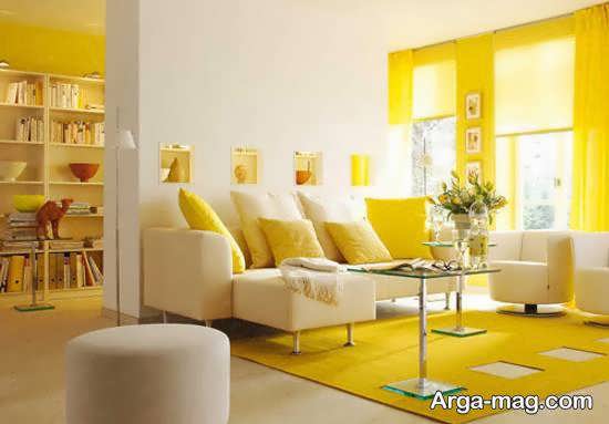 انواع طراحی منزل زیبا و شیک رنگ زرد 