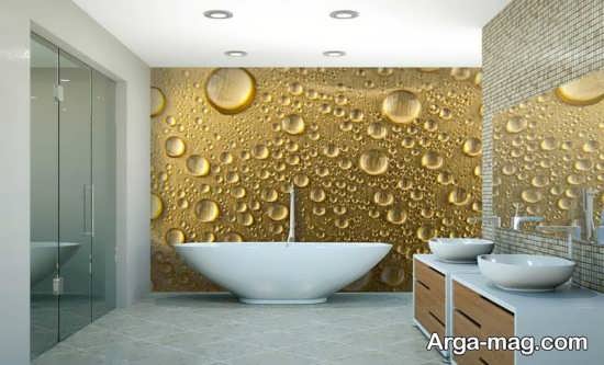 مدل کاغذ دیواری زیبای حمام