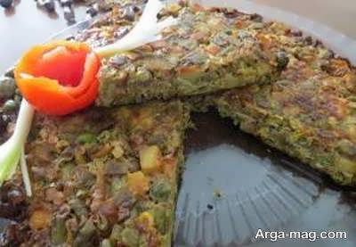 طرز پخت کوکوی حبوبات یکی از انواع کوکوها