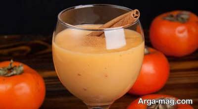 طرز تهیه اسموتی خرمالو