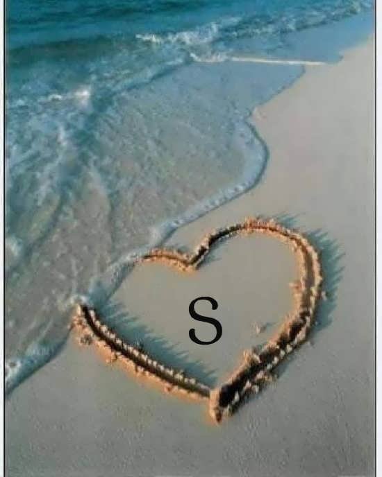 عکس دیدنی لب دریا حرف S