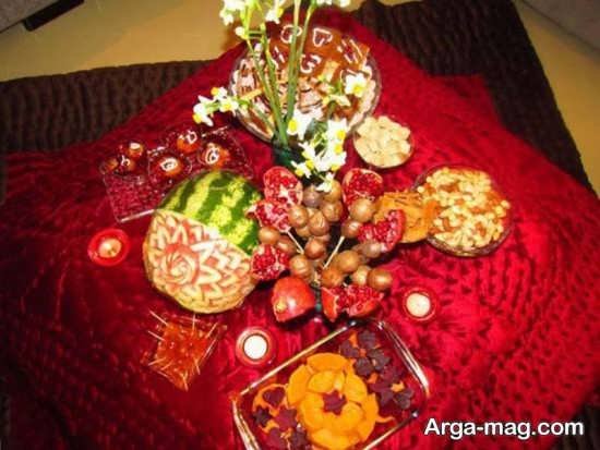 تزئین سنتی سفره شب یلدا