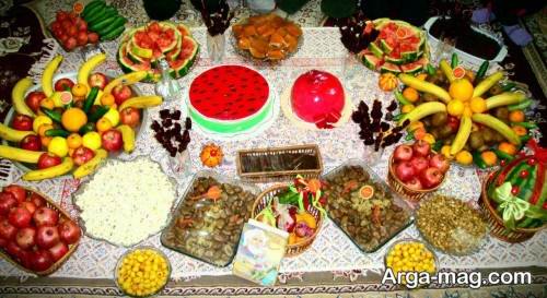 روش هایی برای تزیین سفره شب یلدا 