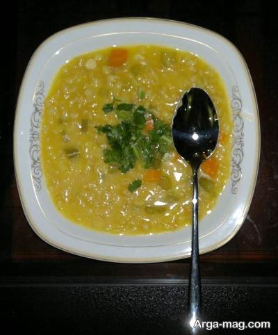 سوپ جو با سبزیجات 
