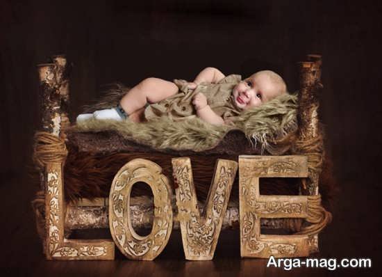 تصویر زیبا و خاص نوزاد در آتلیه