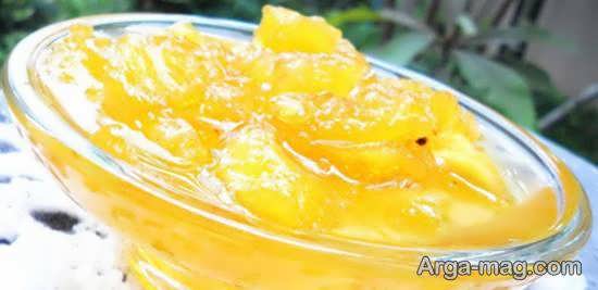طرز پخت مربای آناناس با رنگ و ظاهری زیبا و ژله ای