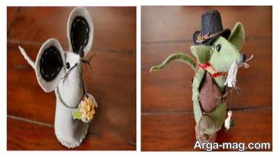 عروسک نمدی موش   آموزش ساخت عروسک موش با روش های مختلف  عروسک موش با خمیر چینی  عروسک موش با نمد