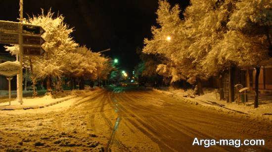 عکاسی مناظر زمستانی در شب