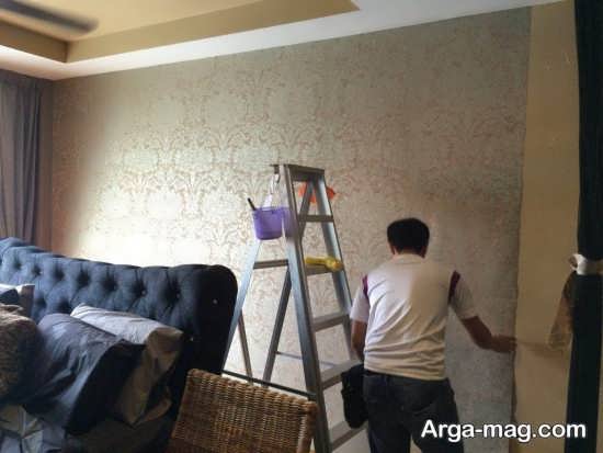 نحوه اجرای کاغذ دیواری بر روی دیوار